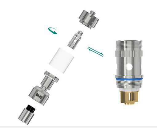 Then screw off the atomizer head from the atomizer base;