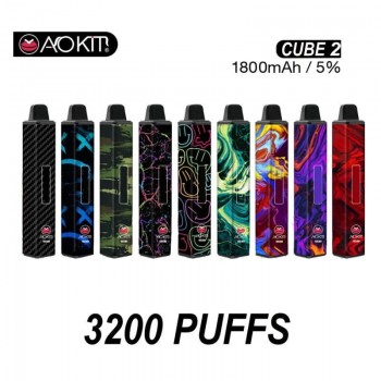 Aokit Cube 2 Disposable Vape Kit 3200 Puffs 1800mAh (10pcs/pack)
