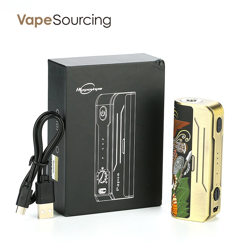 Hippovape Papua Box Mod 100W package
