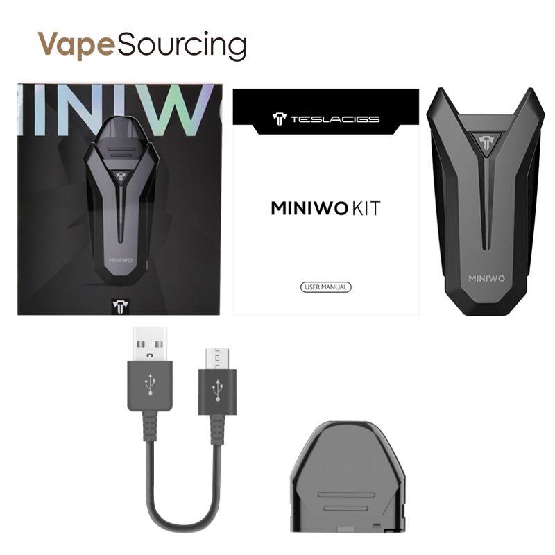 teslacigs miniwo pod kit package content
