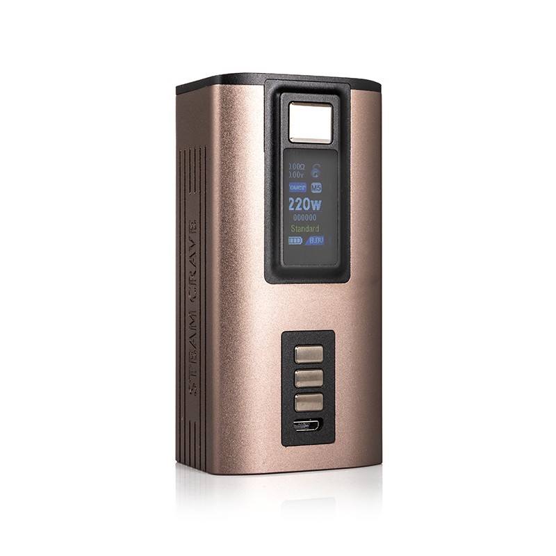 Steam Crave HADRON 220W Box Mod Side and Front View
