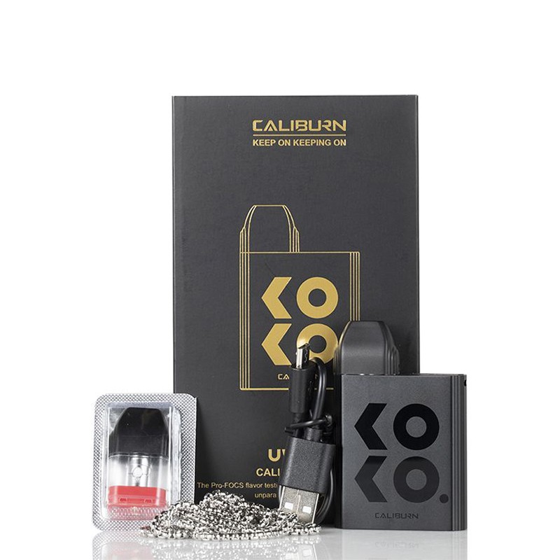 uwell caliburn koko pod system kit package contents