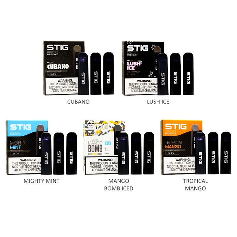 VGOD STIG Disposable Pod Five Different Flavors