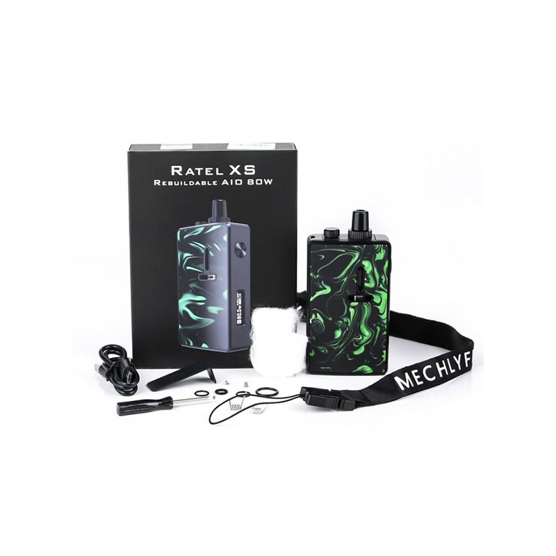 ratel xs aio 80w pod mod kit package contents