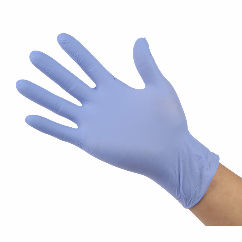 Disposable Multicolor Nitrile Rubber Gloves Blue