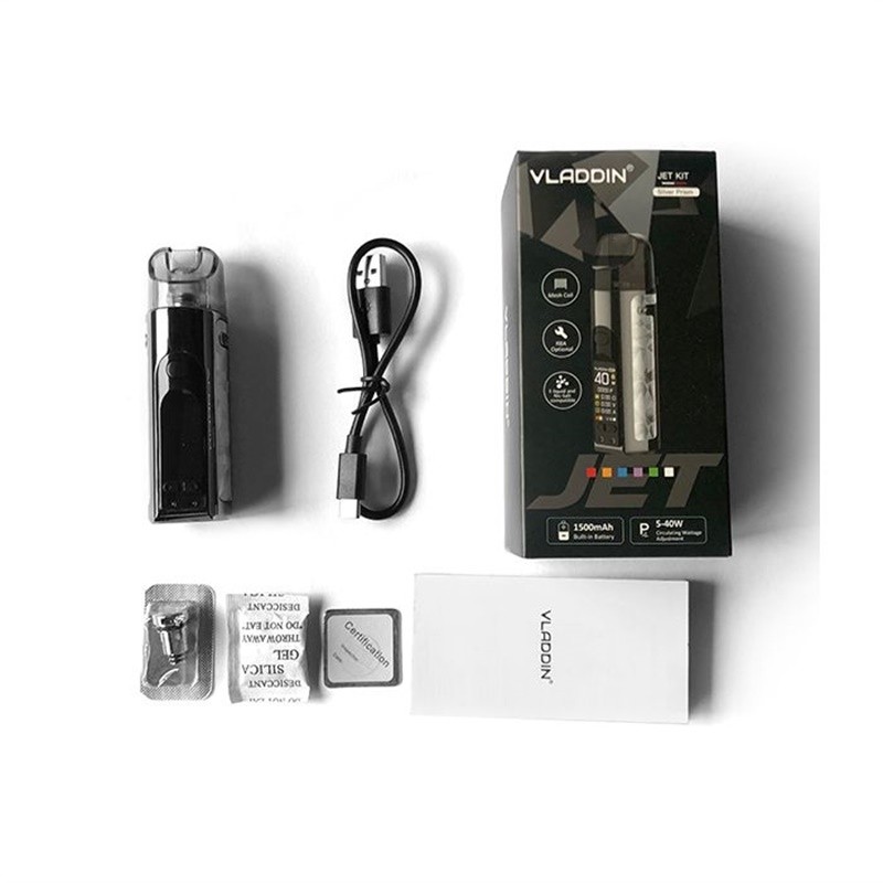 Vladdin Jet Pod Mod Kit 40W 1500mAh Package Contents