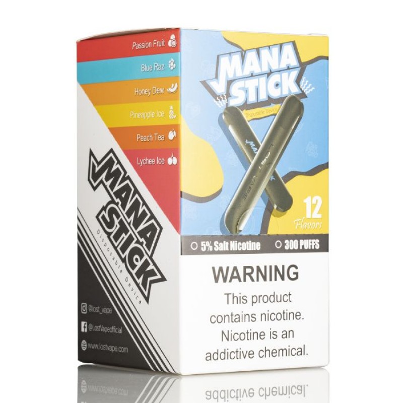 mana stick disposable device box left side view