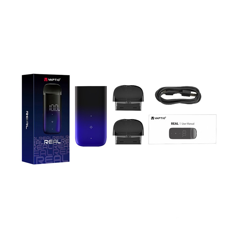Vaptio Real Pod System Kit 500mAh Package Contents