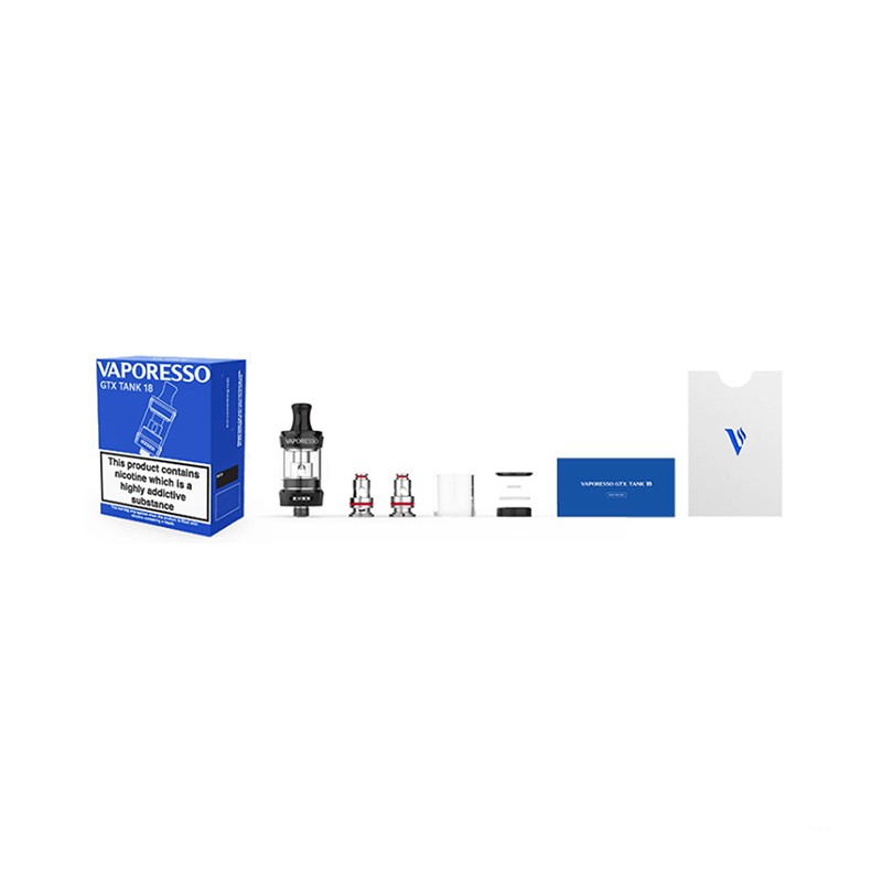Vaporesso GTX Tank 18 3ml package contents