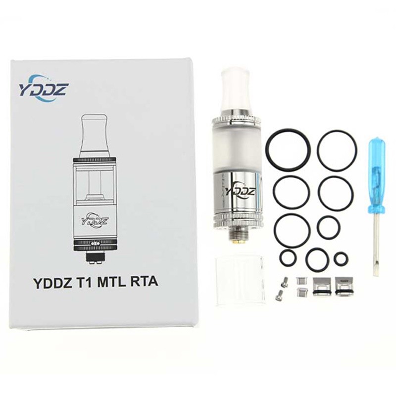 yddz t1 mtl rta rebuildable tank atomizer 16mm package contents