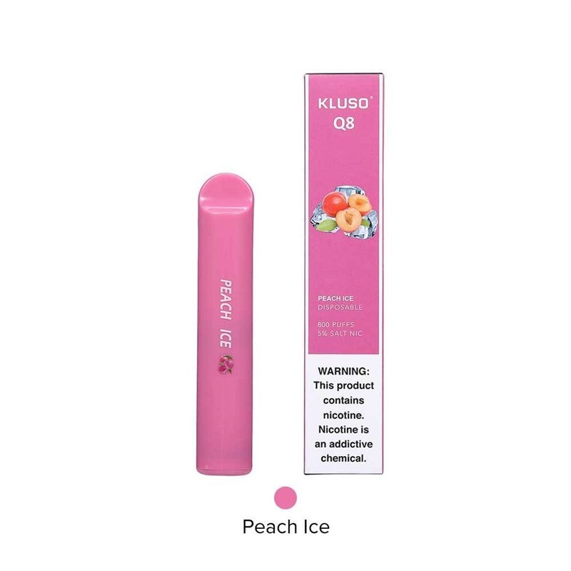 KLUSO Q8 Disposable Pod Kit 550mAh Peach Ice