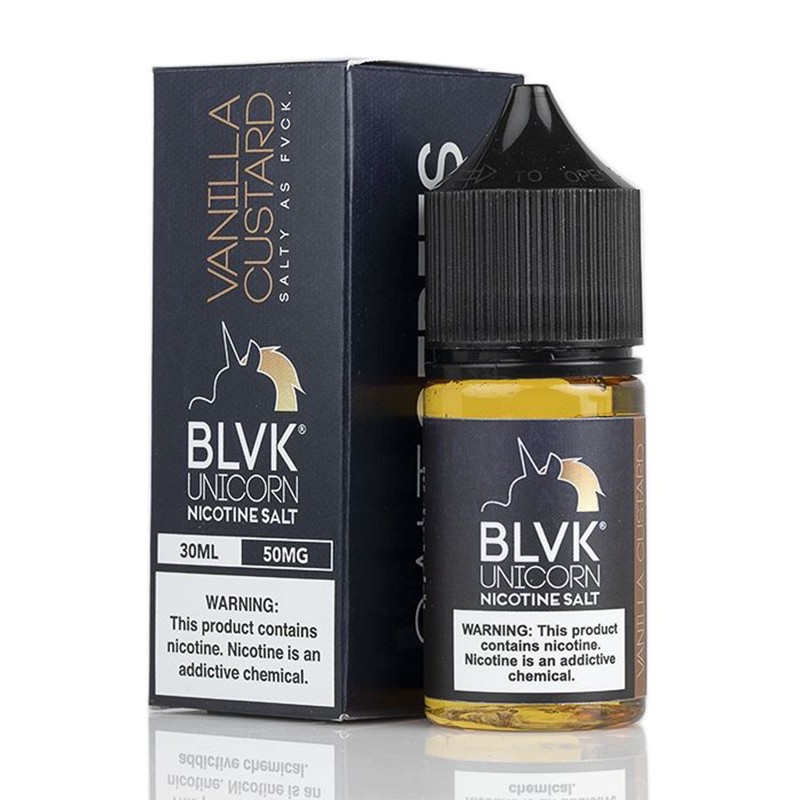 blvk unicorn vanilla custard nicotine salt e-liquid
