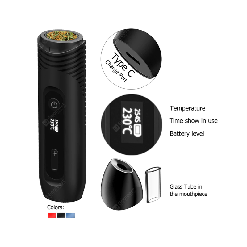 kingtons blk kiss dry herb vaporizer