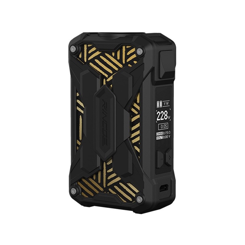 rincoe mechman lite 228w box mod black gold