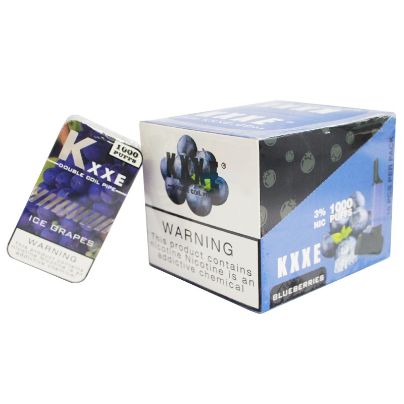 KXXE Disposable Vape Device Ice Grapes Box