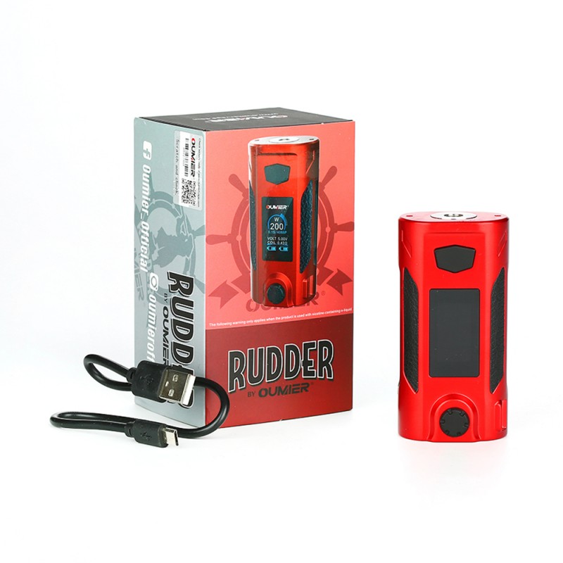 Oumier Rudder 200W TC Box Mod and Package Box