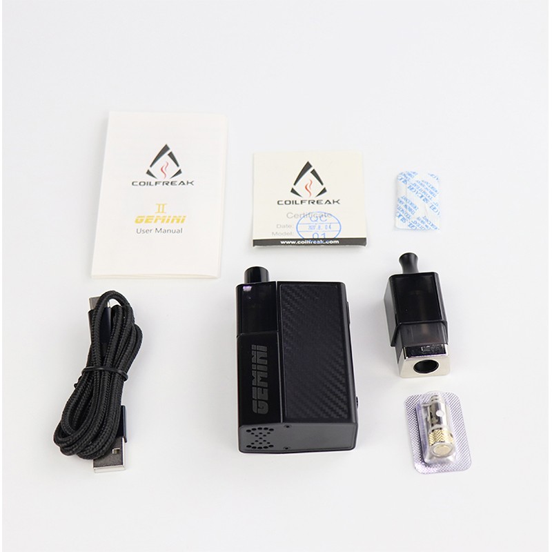 coilfreak gemini 2 pod kit package contents