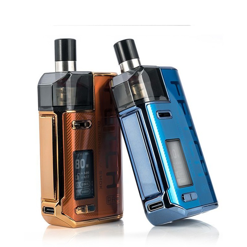 smok fetch pro pod mod kit standing and tilted view