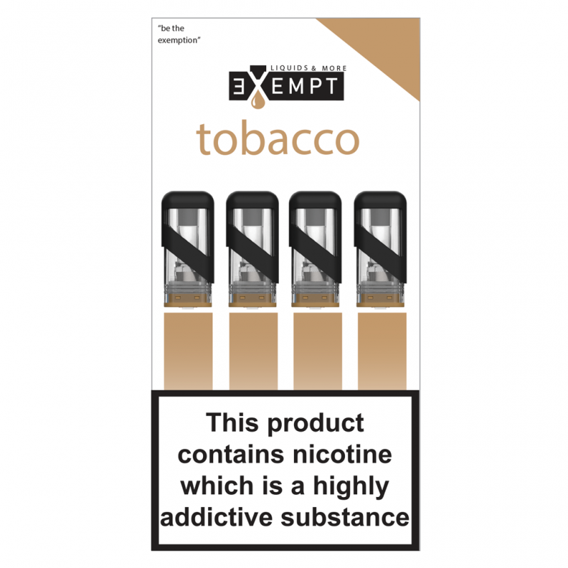 EXEMPT Remit Tobacco Pre-Filled Pods 1.2ml (Pack Of 4)