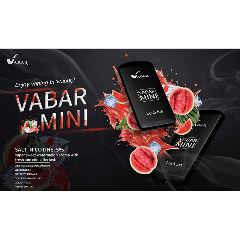 vabar mini disposable pod kit lush ice-50mg