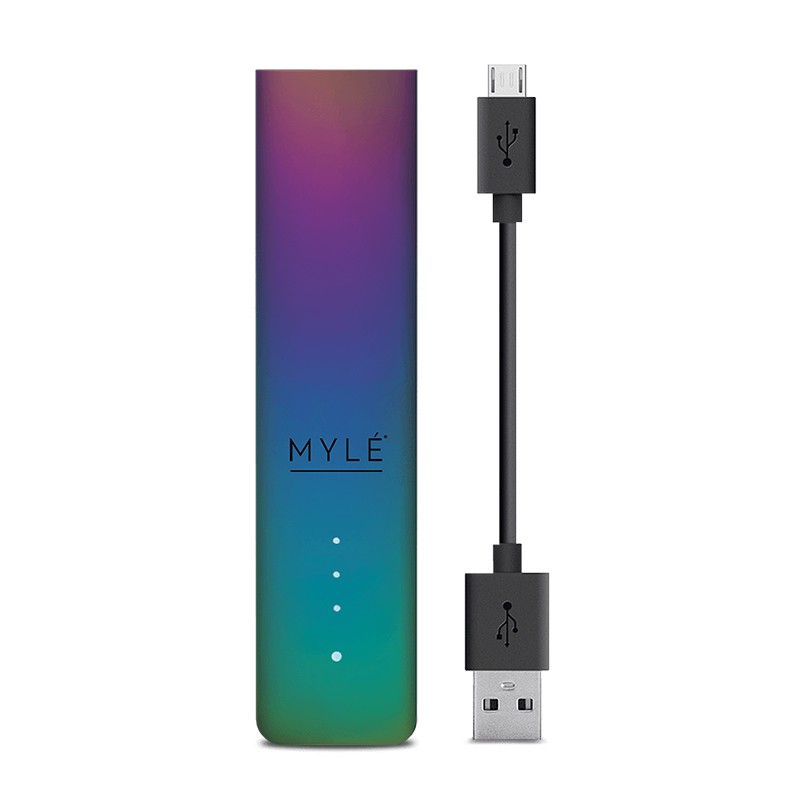 mylé v4 device battery cosmic rainbow