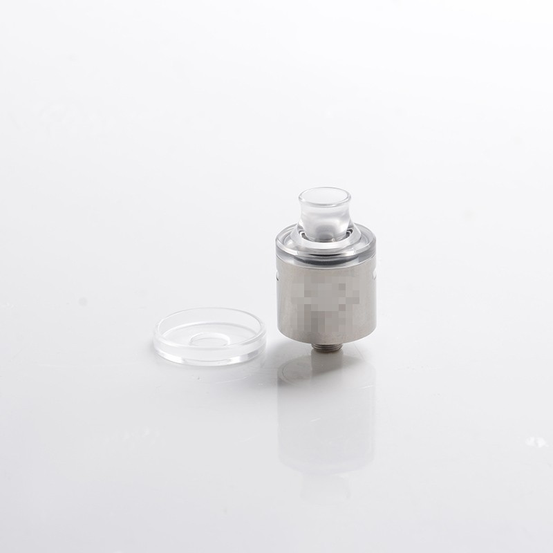 nio style rda kit 22mm silver base clear top cap