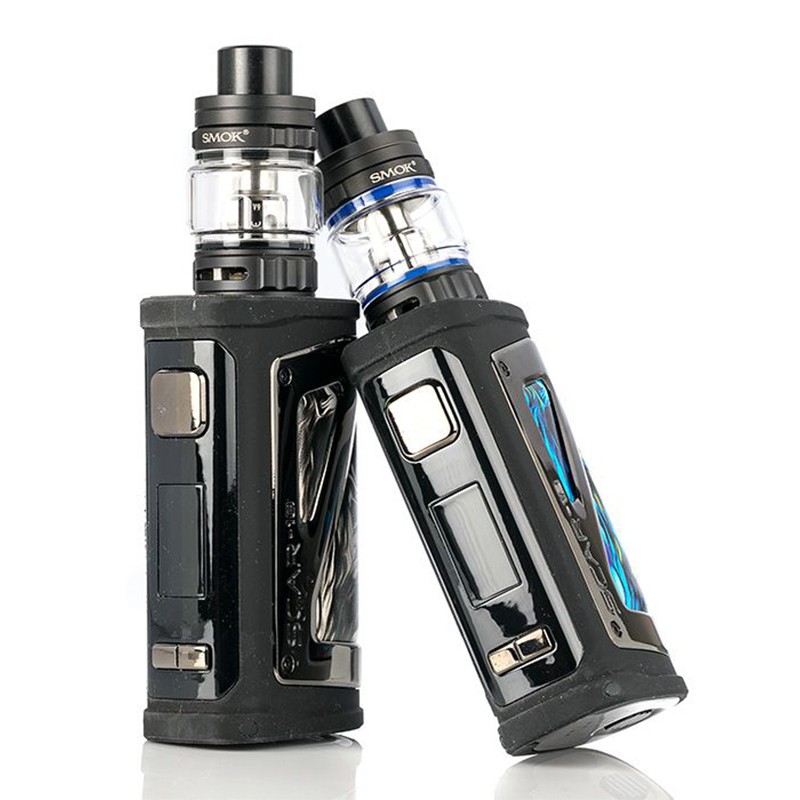 smok scar-18 230w starter kit front side and tilted front view