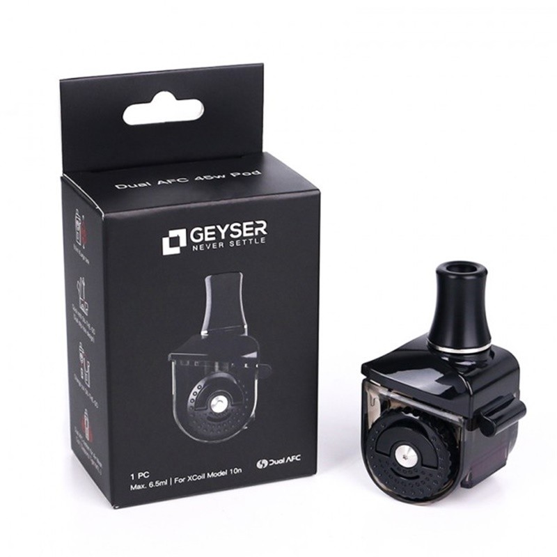 vapx geyser dual afc pod cartridge and box