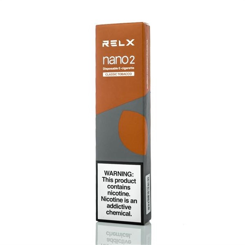 relx nano 2 disposable pod device classic tobacco-50mg