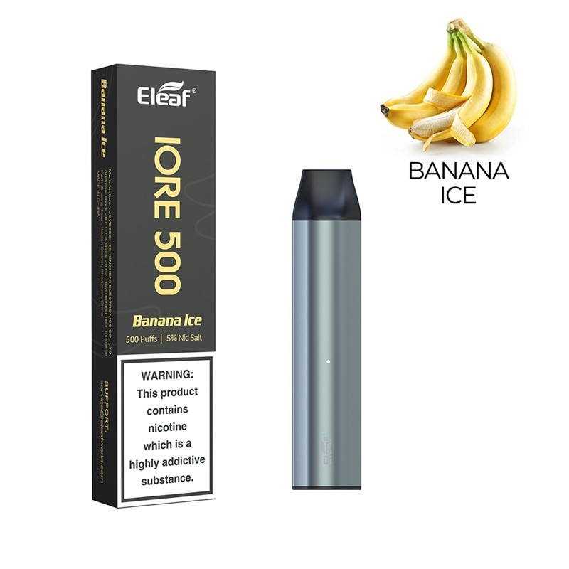 eleaf iore 500 disposable vape pod kit banana ice