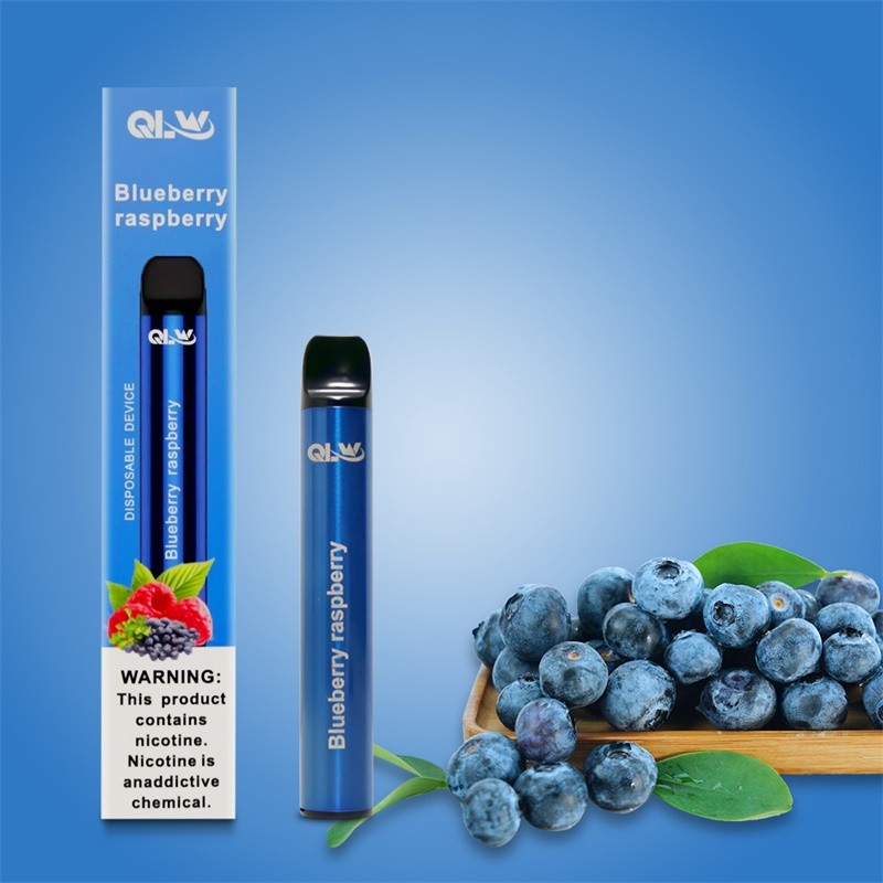 qlw mini disposable vape - blueberry raspberry package