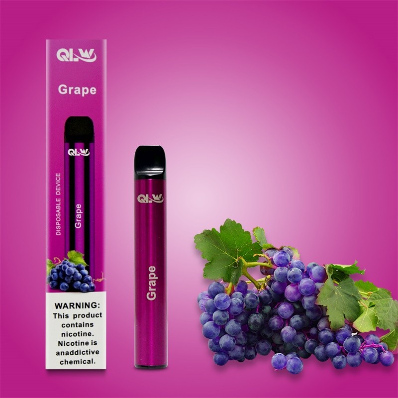 qlw mini disposable vape - grape package