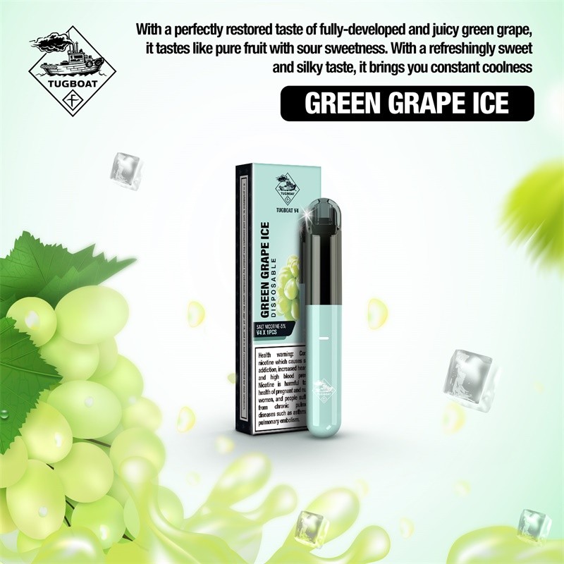 tugboat v4 casl disposable device green grape ice