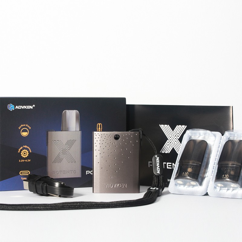 advken potento x pod system kit packaging