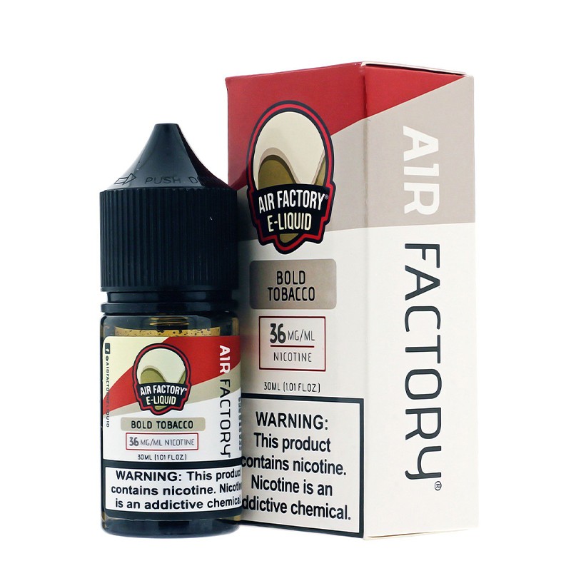 bold tobacco - air factory salts - 30ml - box and bottle 36mg