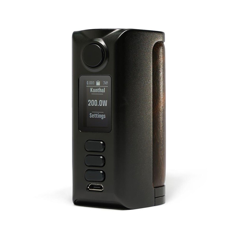 dovpo riva dna250c box mod 200w - black - vintage brown