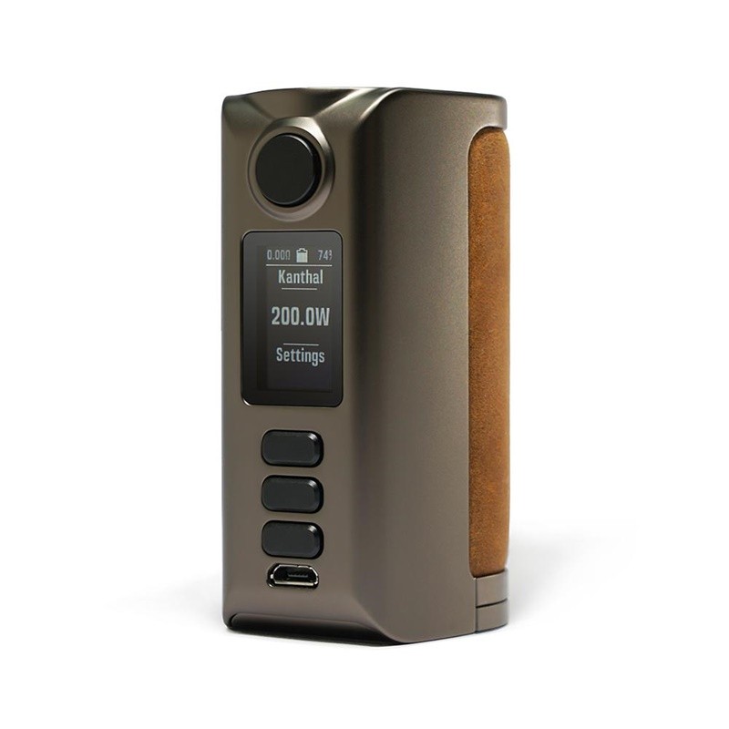 dovpo riva dna250c box mod 200w - gunmetal - vintage brown