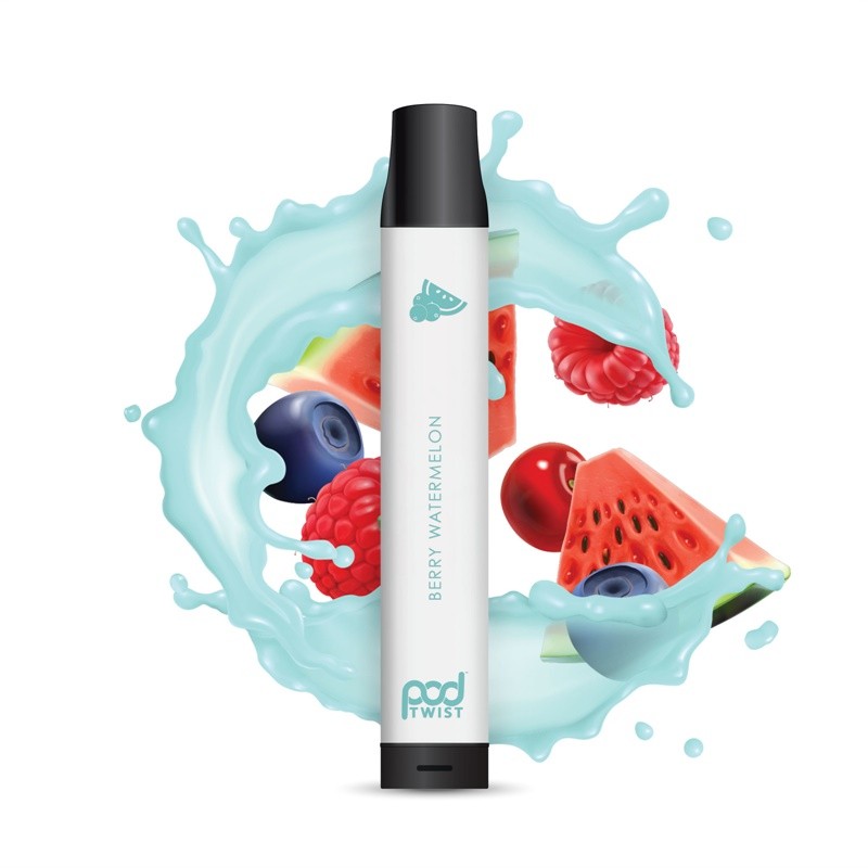 pod twist 2500 disposable vape device berry watermelon