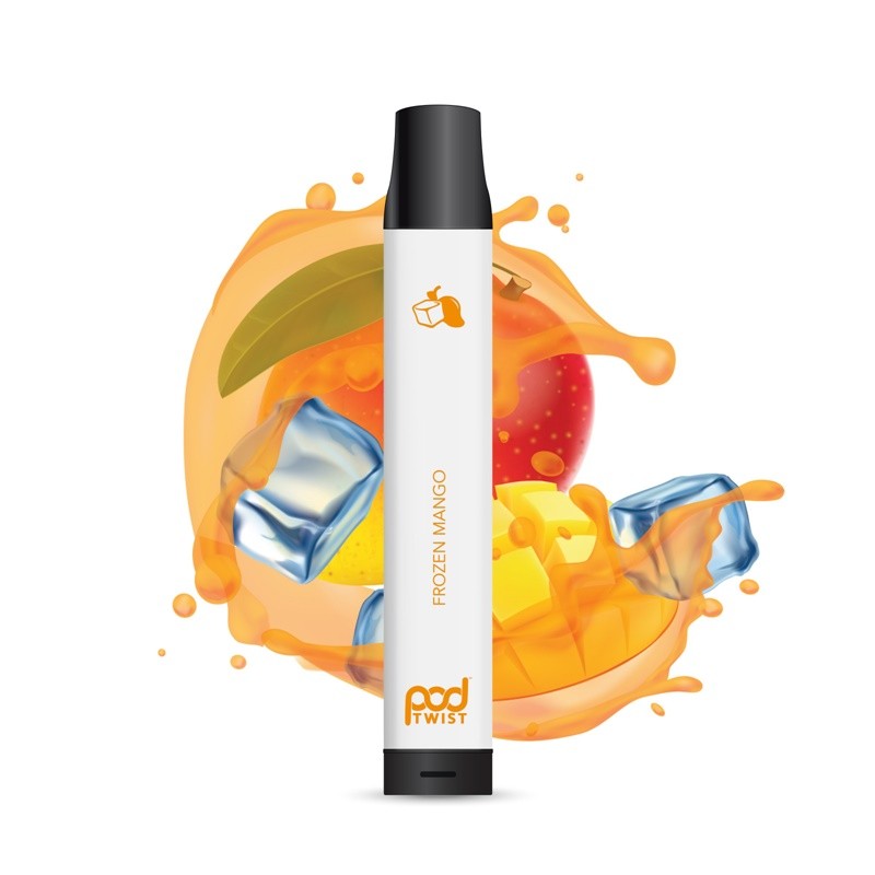 pod twist 2500 disposable vape device frozen mango
