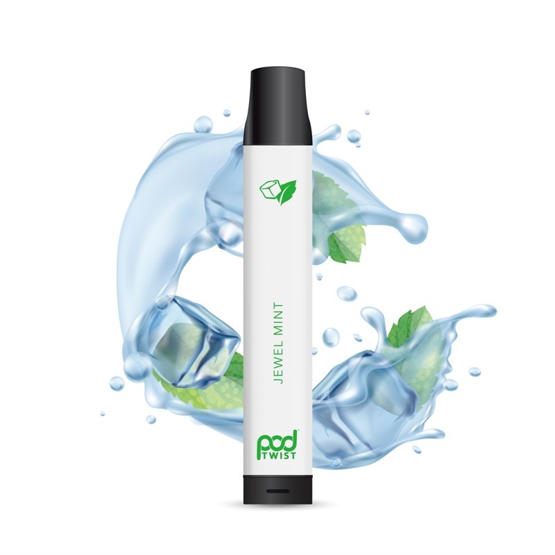 pod twist 2500 disposable vape device jewel mint