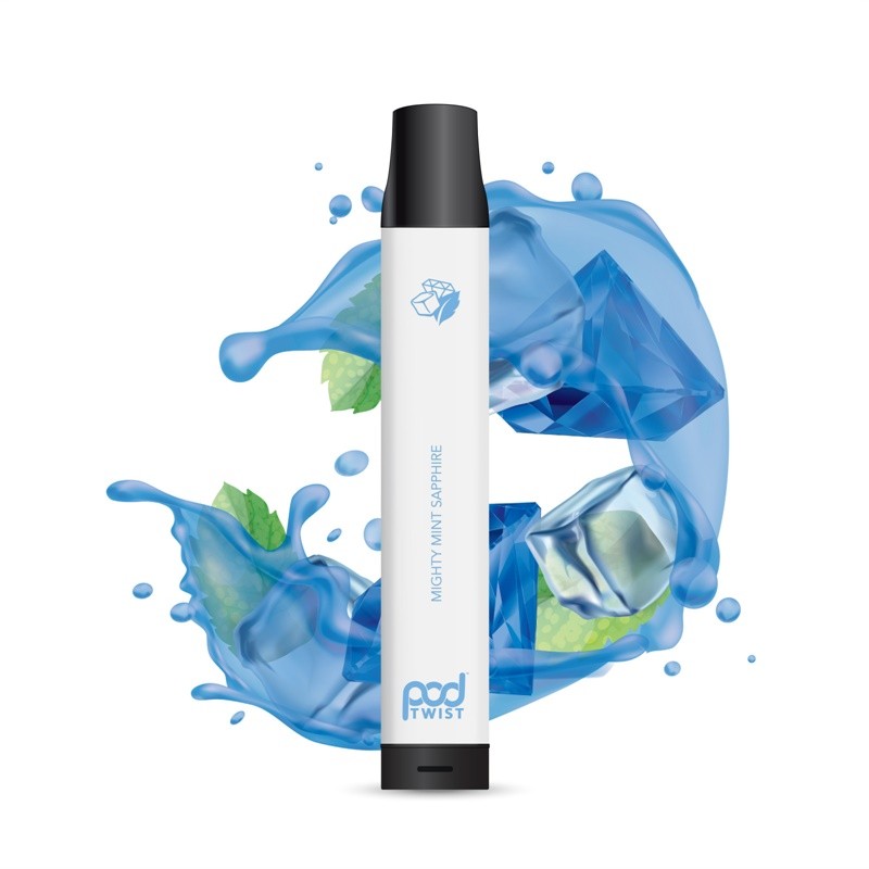 pod twist 2500 disposable vape device mighty mint sapphire