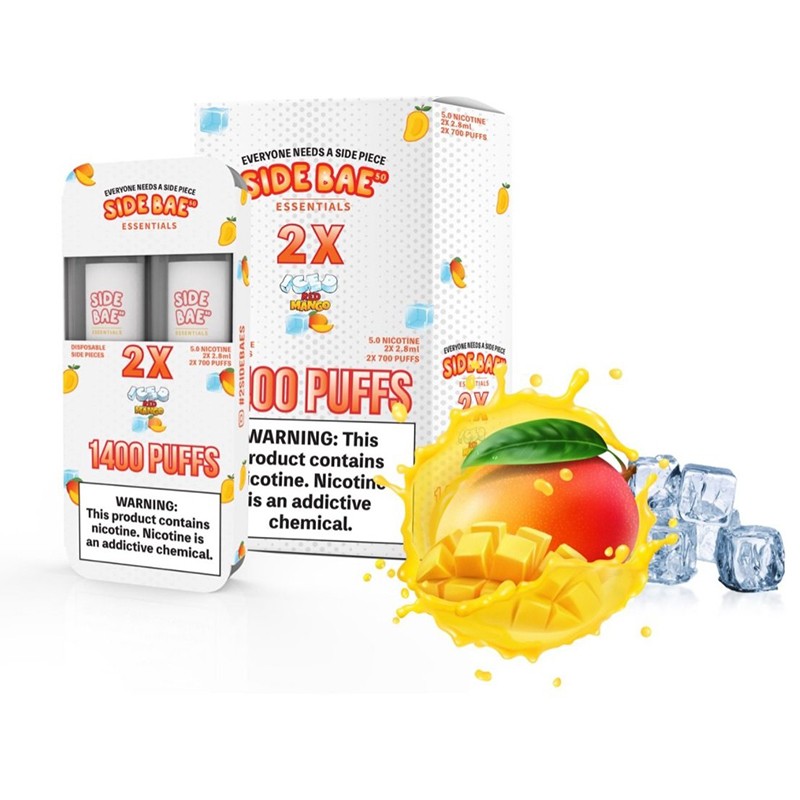 side bae essentials 2x disposable iced red mango