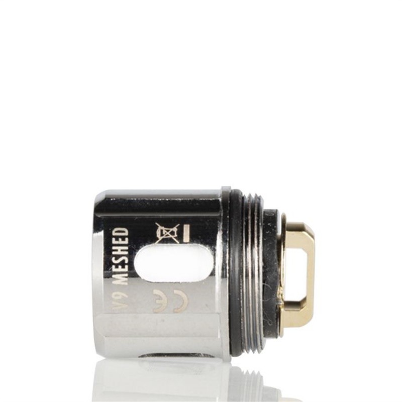 smok tfv9 sub-ohm tank - coil flat side view