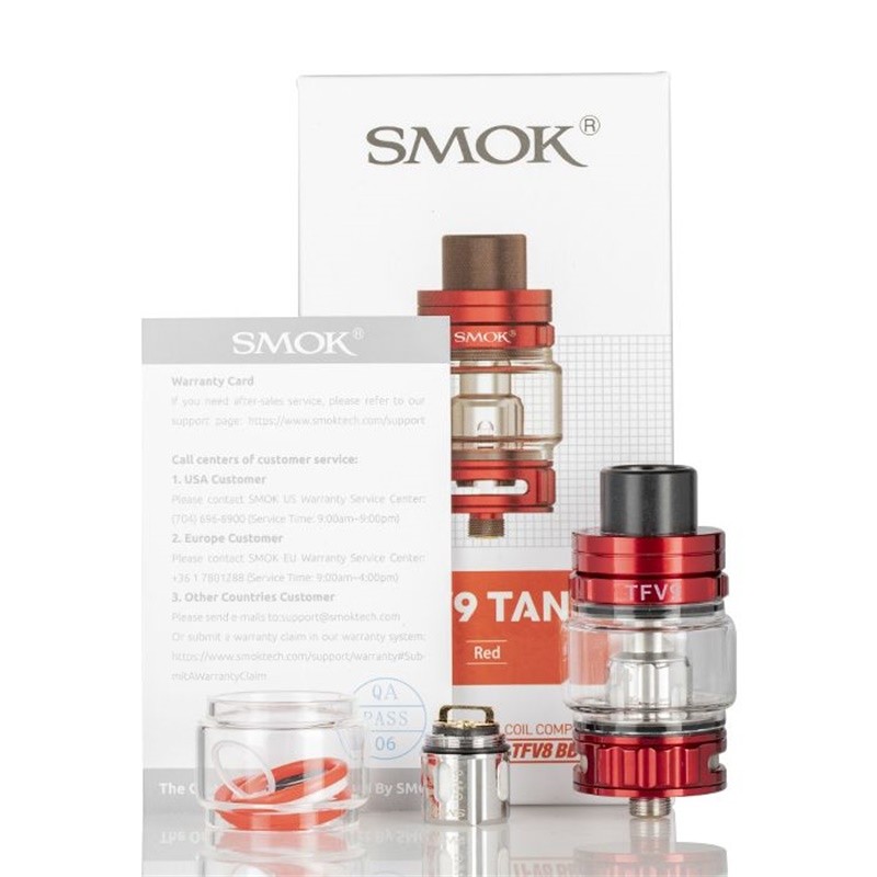 smok tfv9 sub-ohm tank - package contents