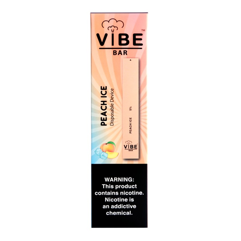 vibe bar disposable peach ice
