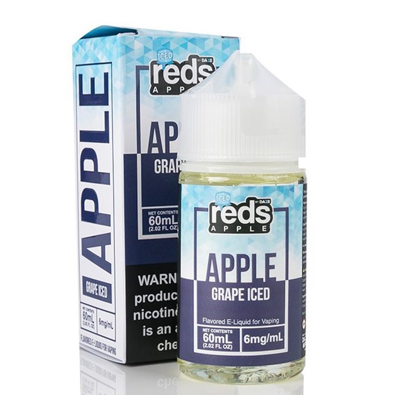 Vape 7 Daze Grape Iced Reds Apple E-Juice 60ml Bottle & Box