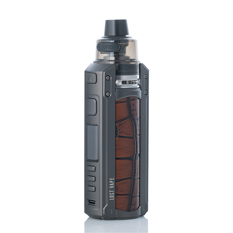 Lost Vape Ursa Quest Multi Pod Mod Kit Gunmetal-Crocodile Leather