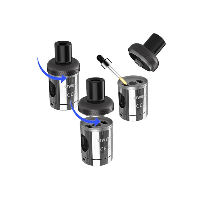 uwell whirl s starter kit juice filling