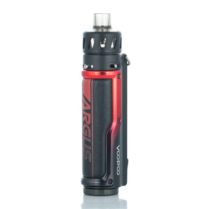 voopoo argus x 80w pod mod kit litchi leather & red