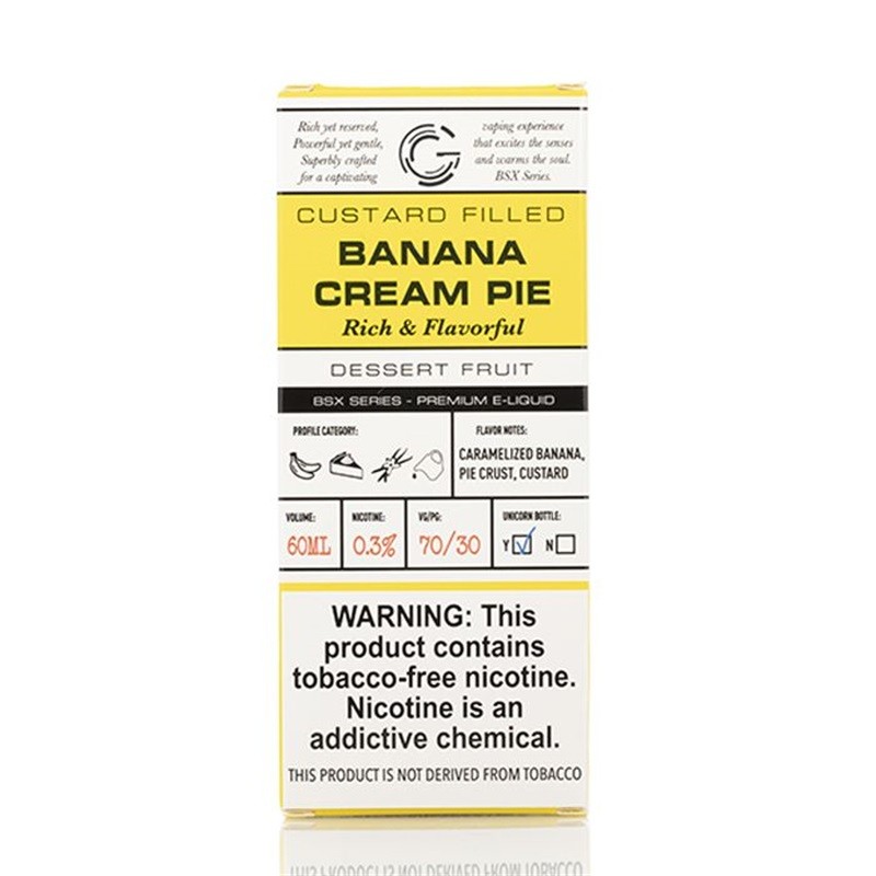 banana cream pie - basix series - glas vapor e-liquid - 60ml - box front